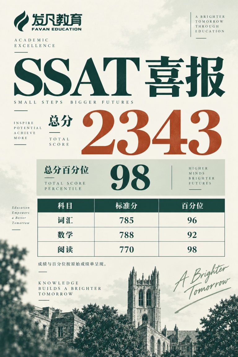 SSAT 总分 2343