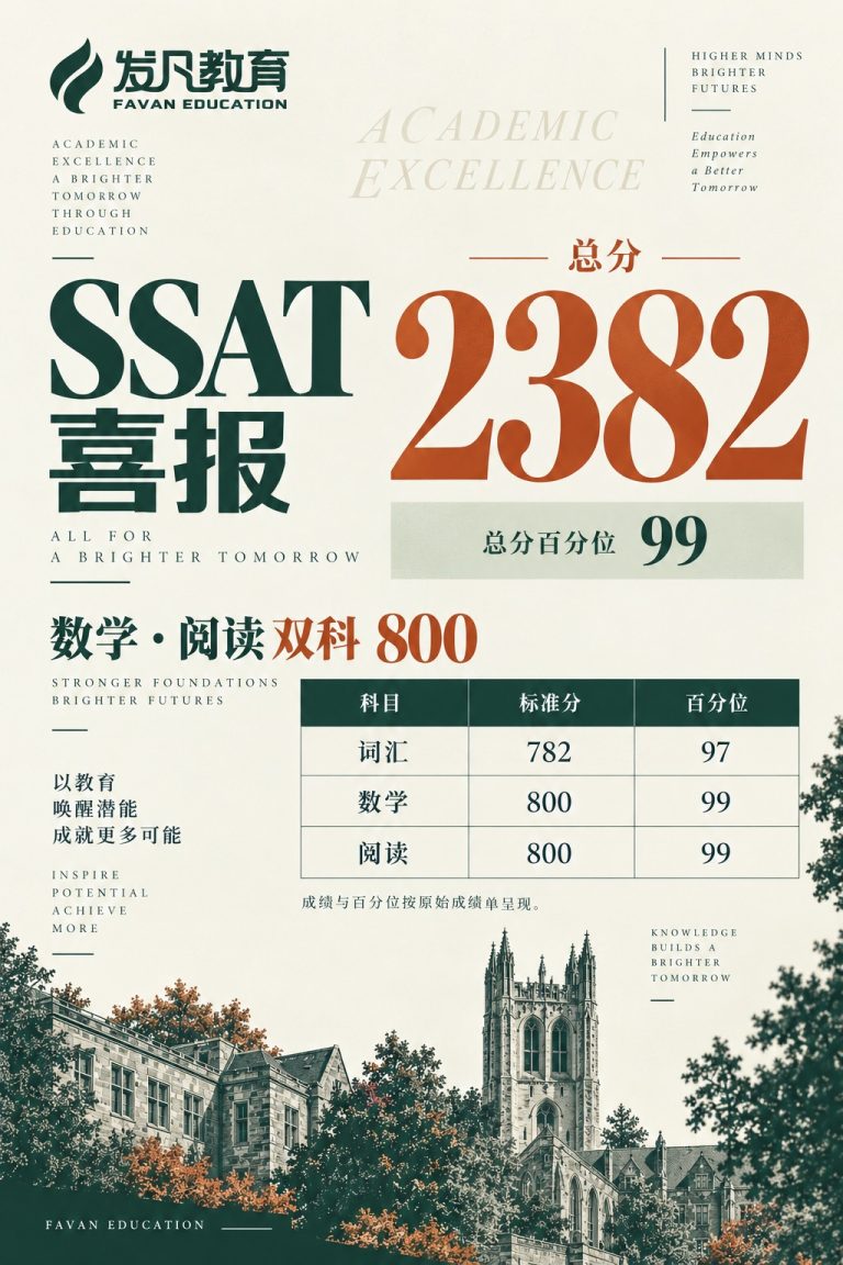 SSAT 总分 2382